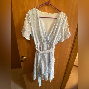 Shein dress with puff ball accents- M